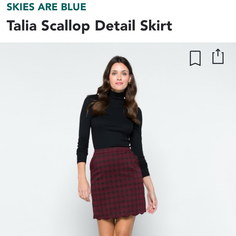 Skies are Blue Talia Scallop Skirt